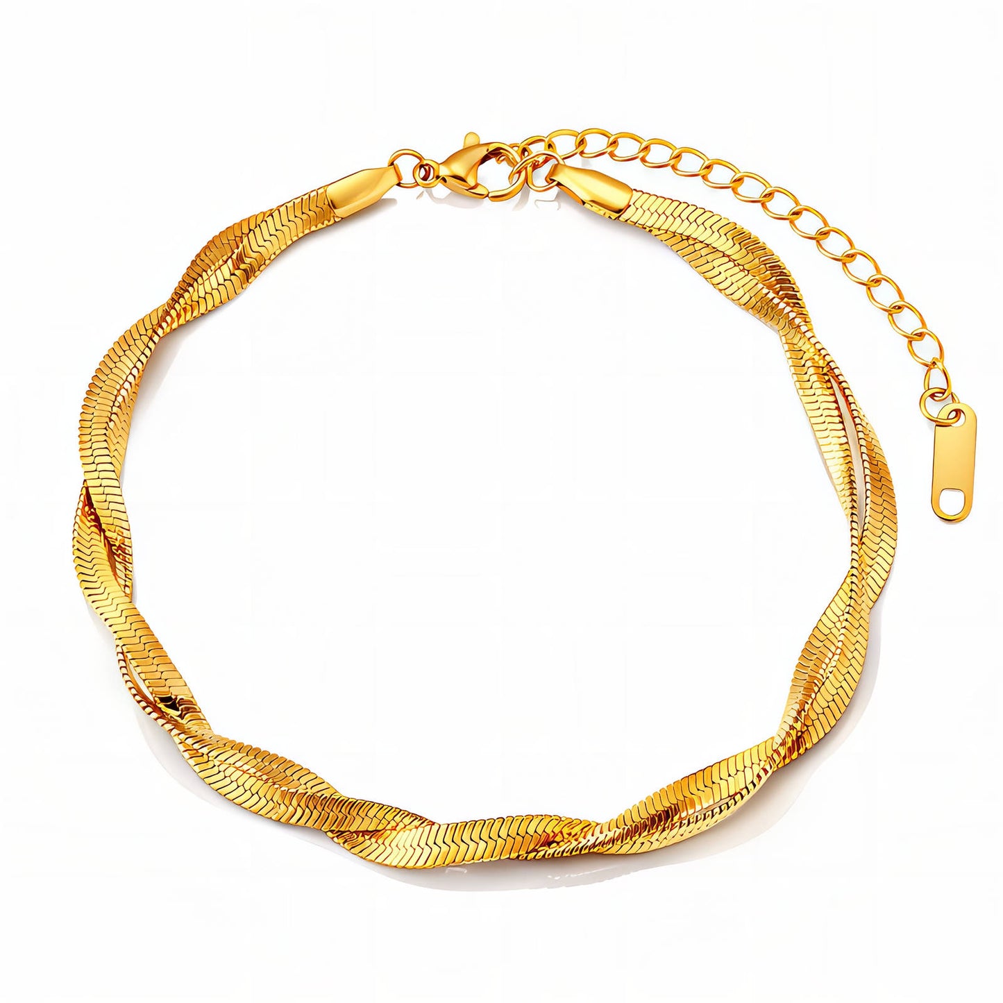 Bracelet, 18K Gold Plated Steel
