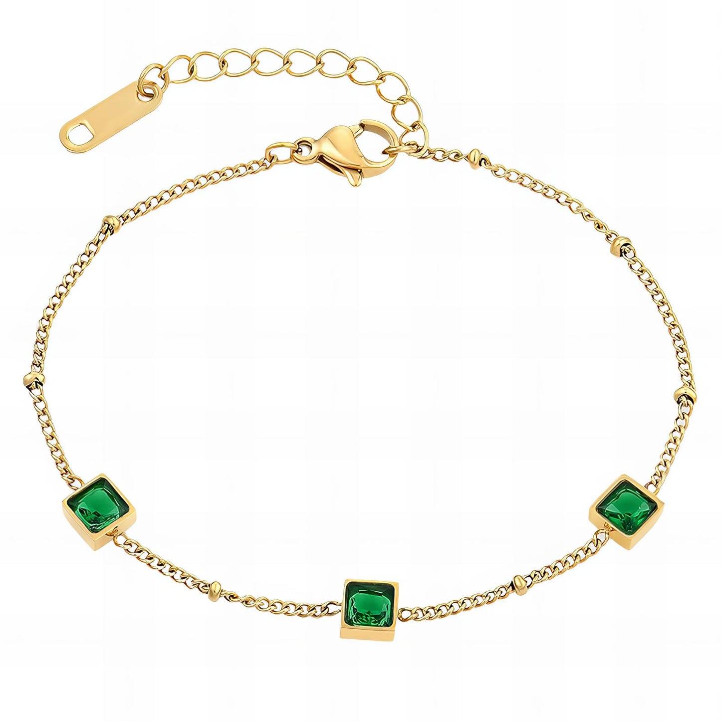 Bracelet, 18K Gold Plated Steel