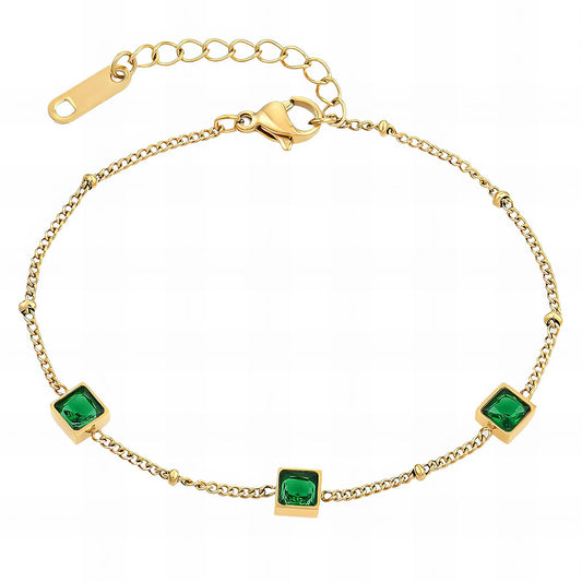Bracelet, 18K Gold Plated Steel