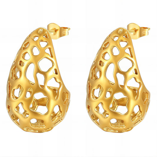 18K gold plated Stainless steel Teardrops earrings