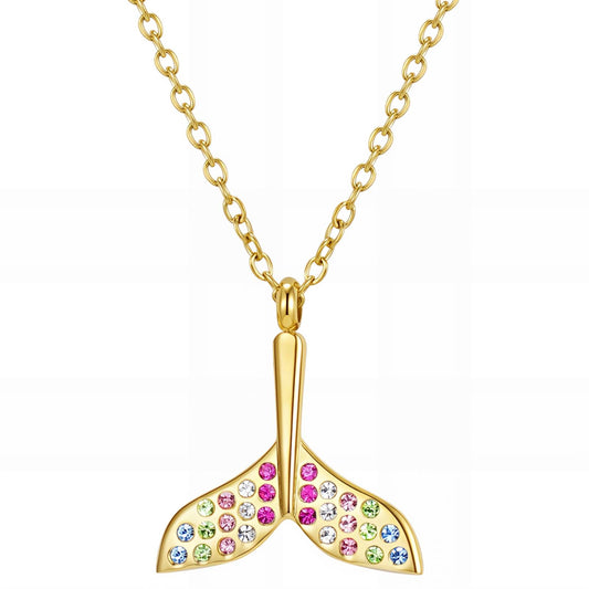 Necklace, 18K Gold Plated Steel