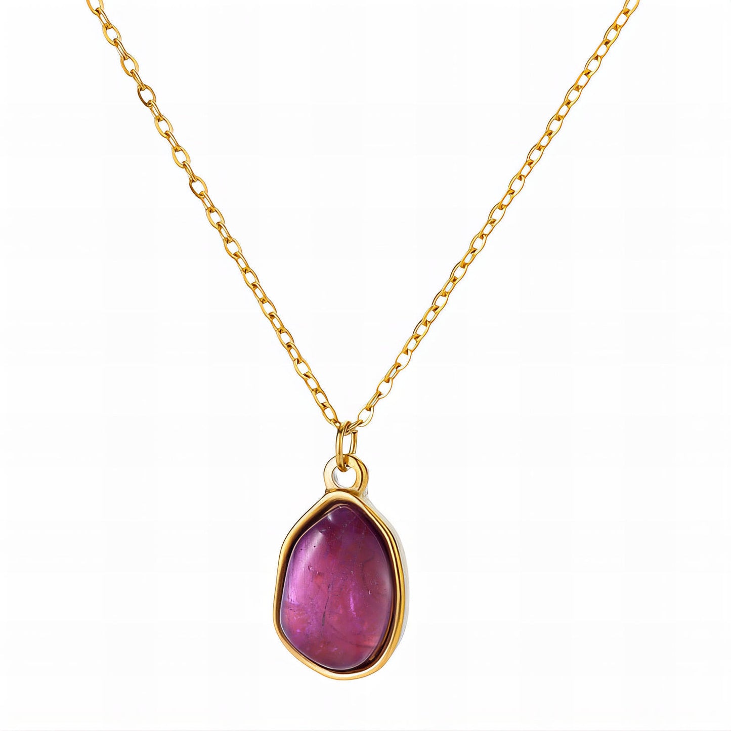 Necklace, 18K Gold Plated Steel