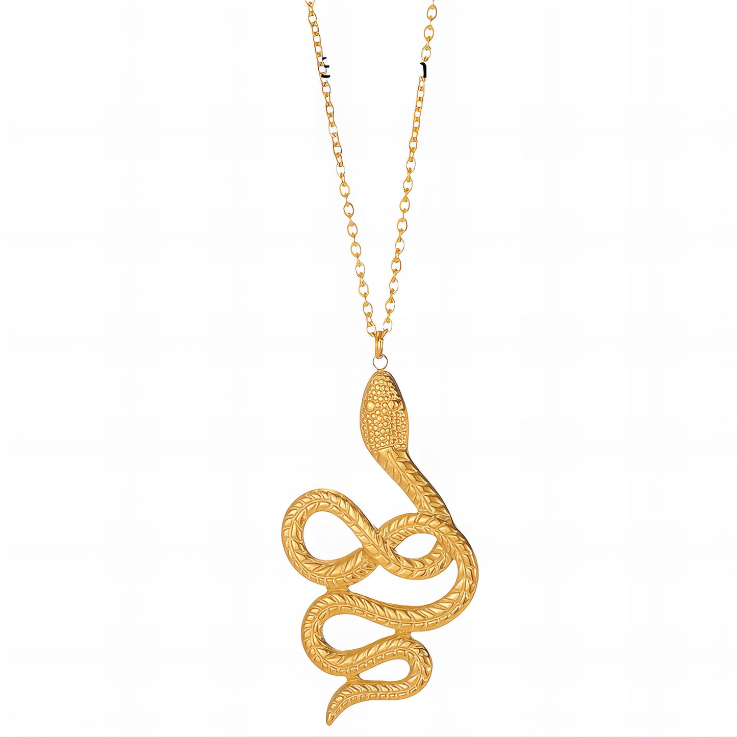 Snake Necklace, 18K Gold Plated Steel