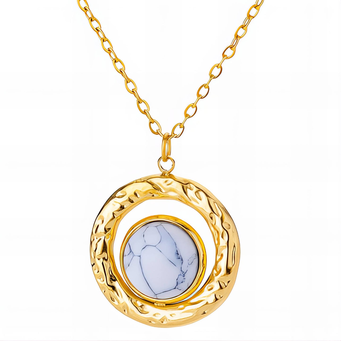 Necklace, 18K Gold Plated Steel