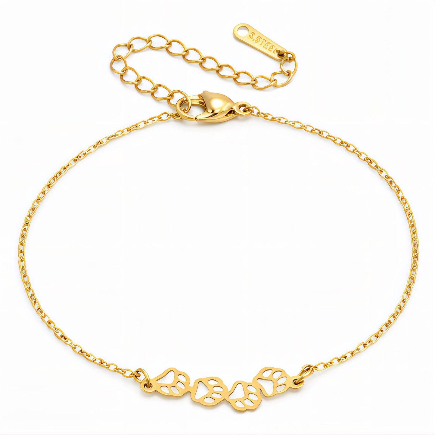 Paws Bracelet, 18K Gold Plated Steel