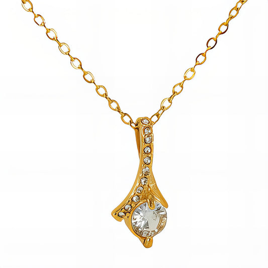 Necklace, 18K Gold Plated Steel