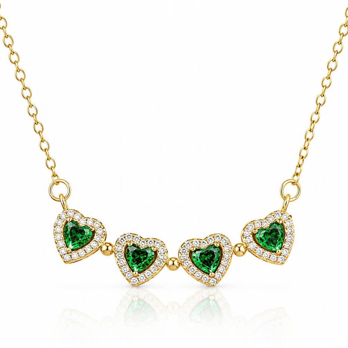 Flower PVD Gold-Plated Brass Necklace
