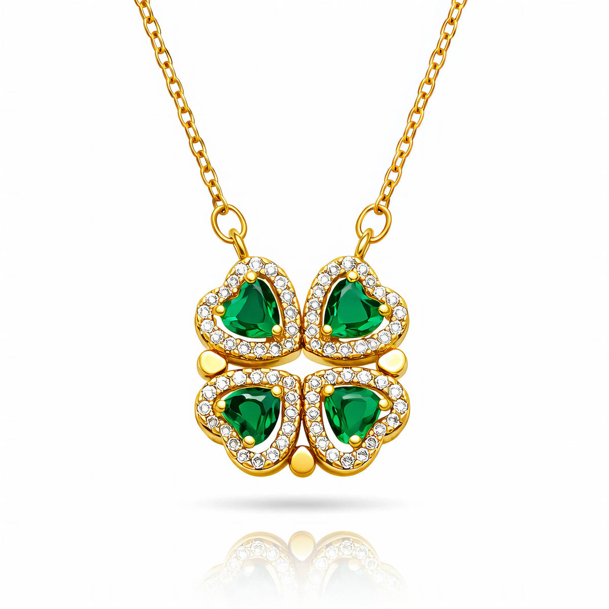 Flower PVD Gold-Plated Brass Necklace