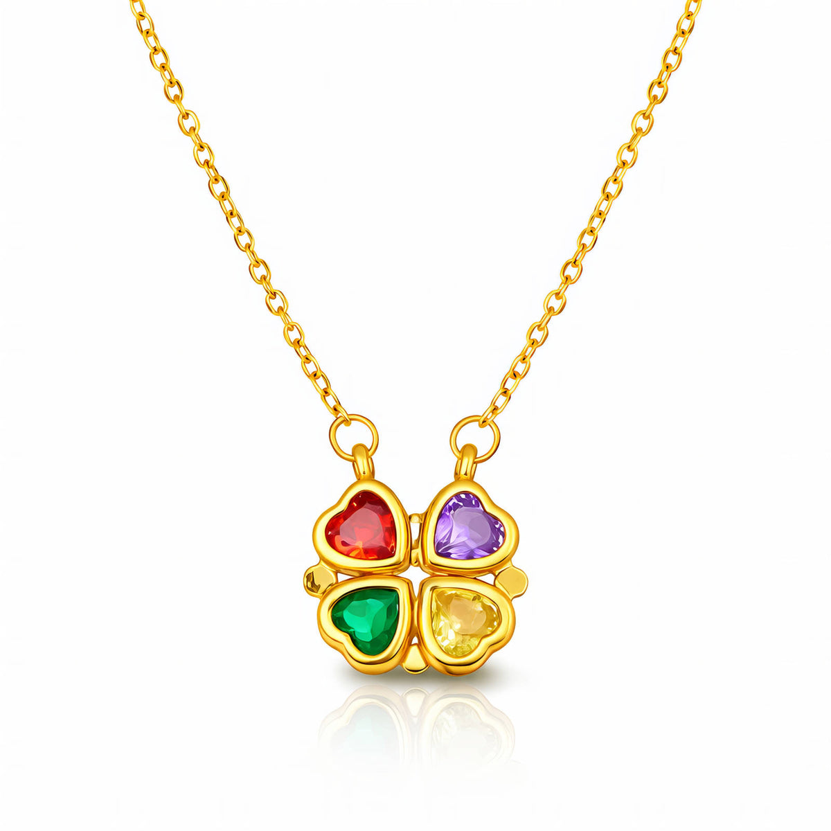Flower PVD Gold-Plated Steel Necklace