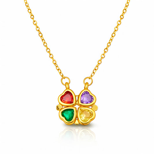 Flower PVD Gold-Plated Steel Necklace