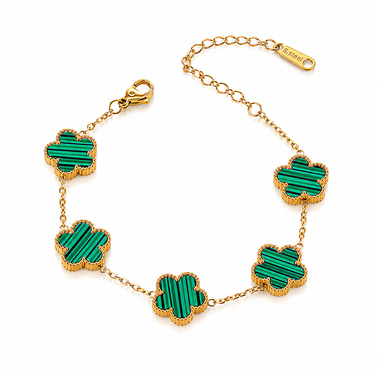Flower Meadow PVD Gold-Plated Steel Bracelet
