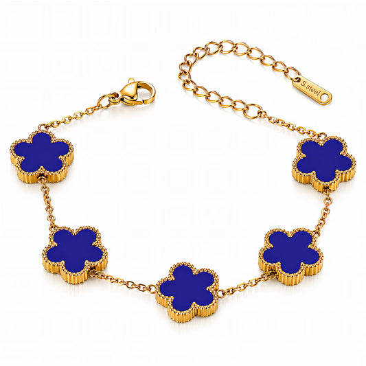 Flower Meadow PVD Gold-Plated Steel Bracelet