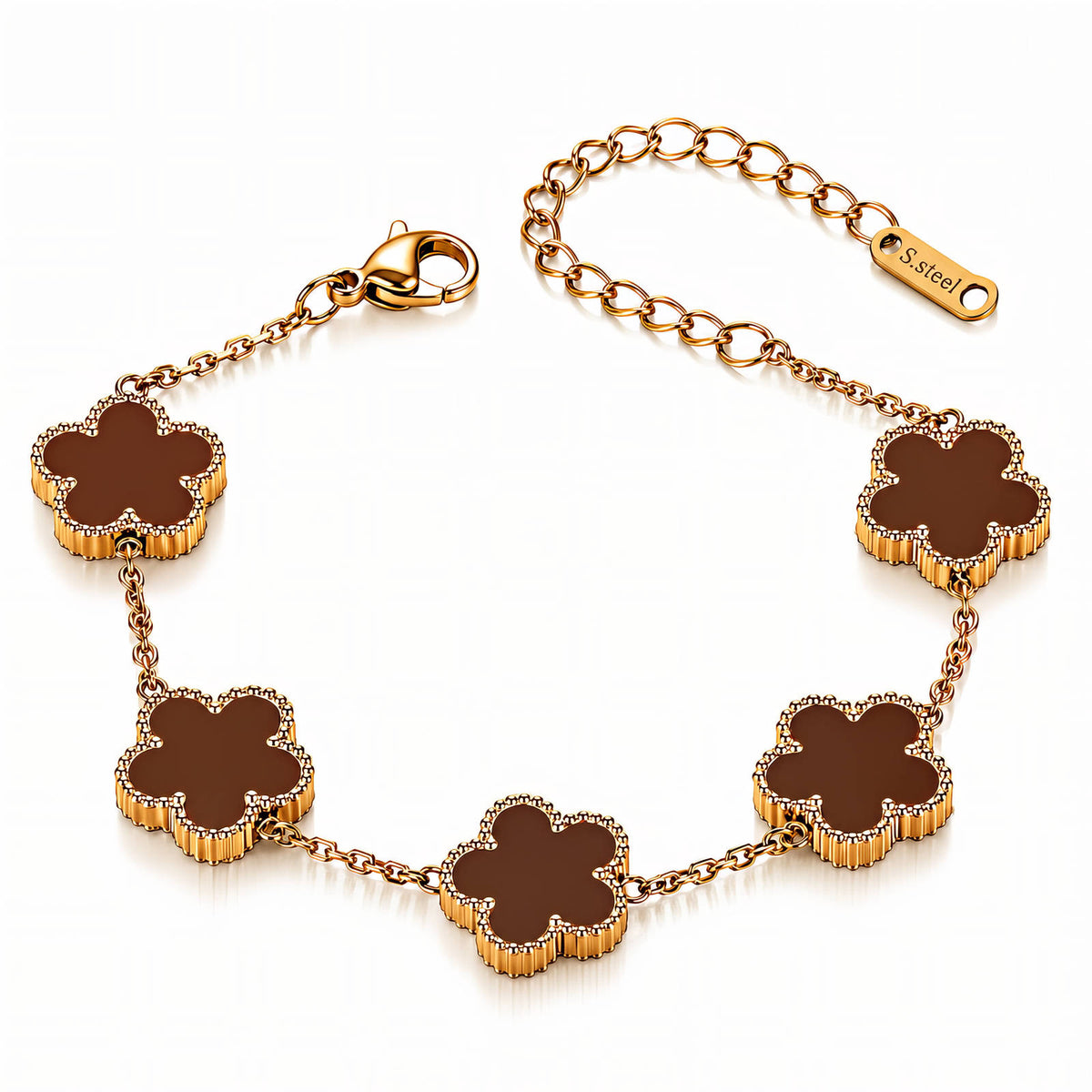 Flower Meadow PVD Gold-Plated Steel Bracelet