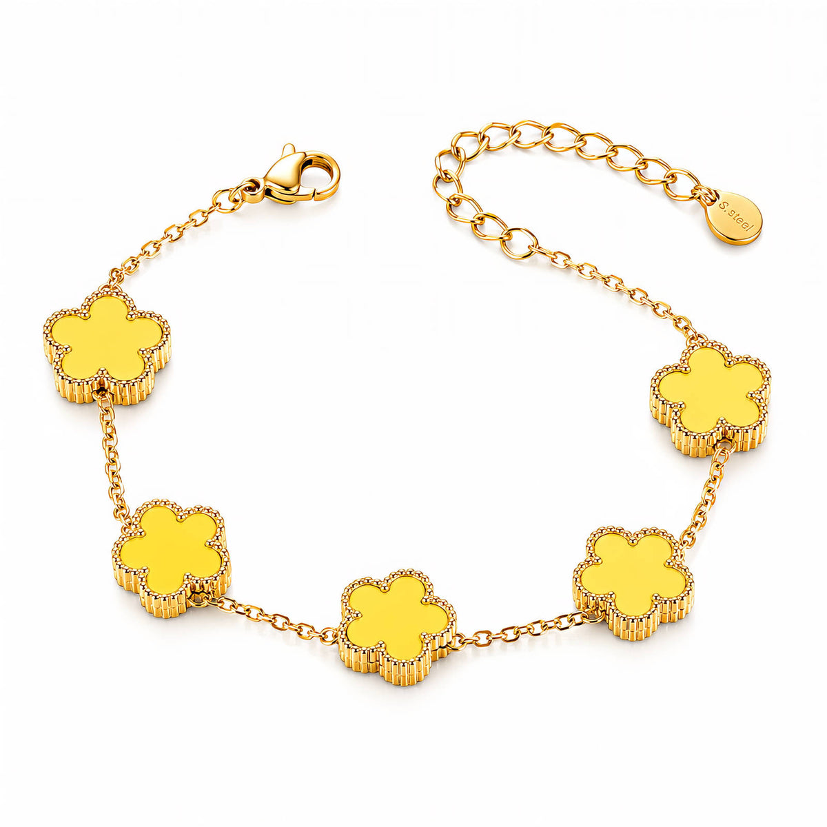 Flower Meadow PVD Gold-Plated Steel Bracelet