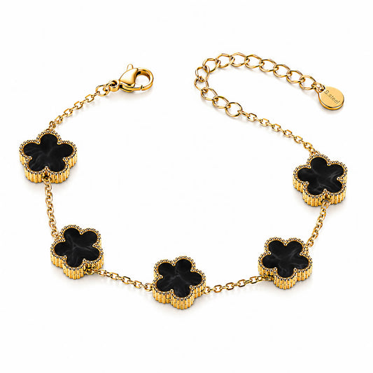 Flower Meadow PVD Gold-Plated Steel Bracelet