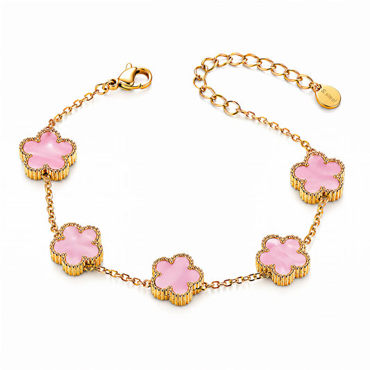 Flower Meadow PVD Gold-Plated Steel Bracelet