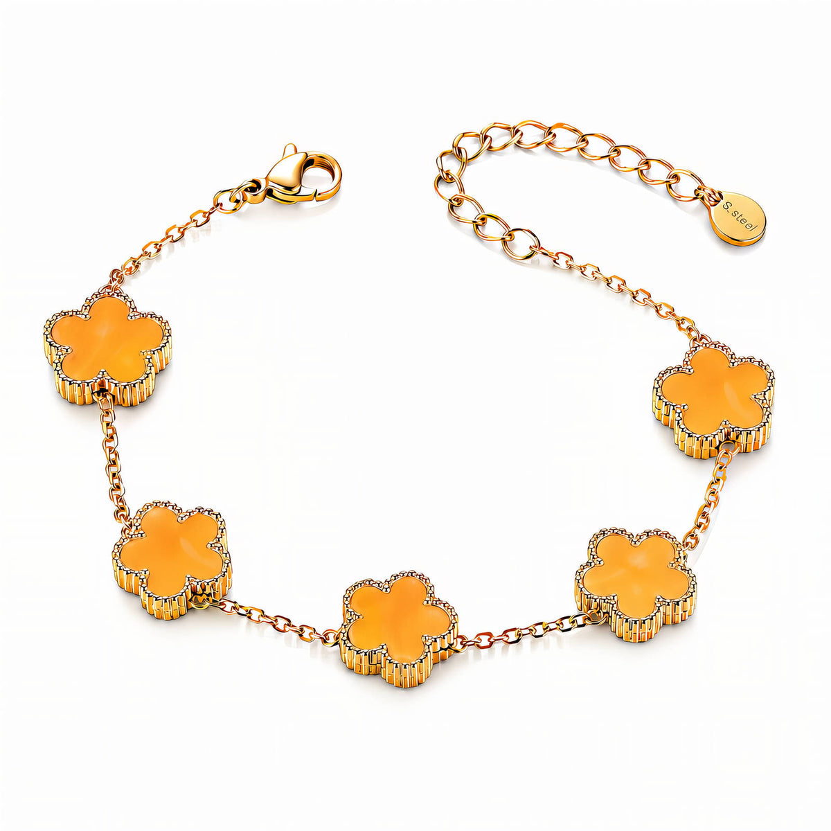 Flower Meadow PVD Gold-Plated Steel Bracelet