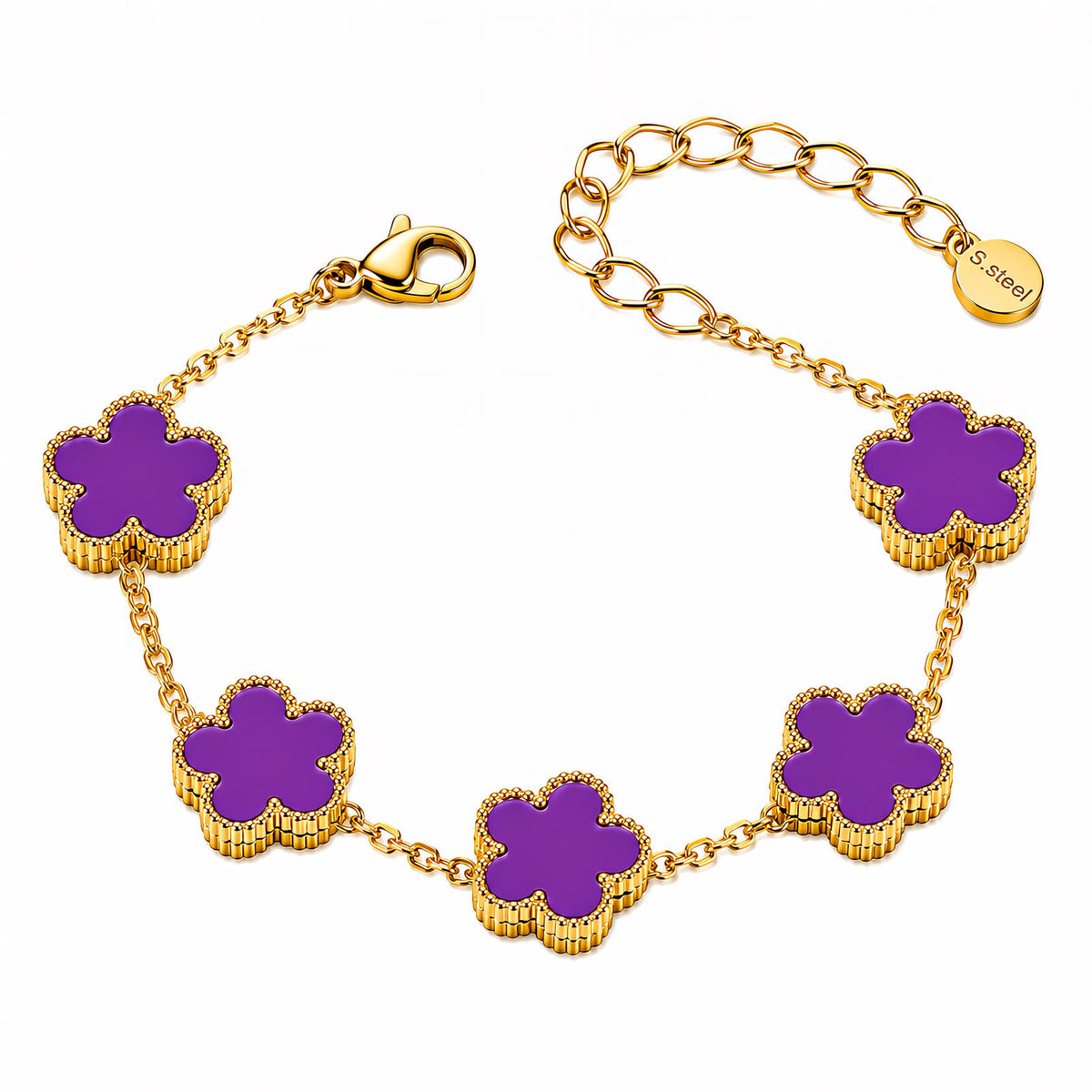 Flower Meadow PVD Gold-Plated Steel Bracelet