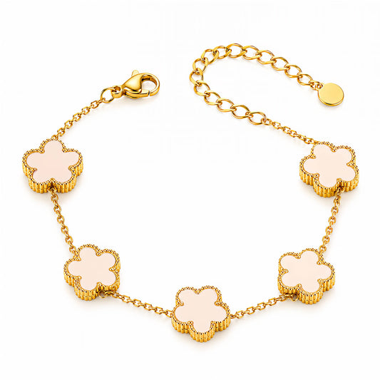 Flower Meadow PVD Gold-Plated Steel Bracelet