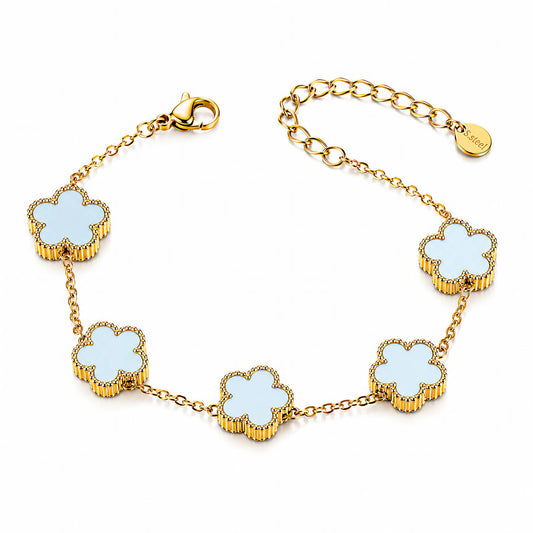 Flower Meadow PVD Gold-Plated Steel Bracelet