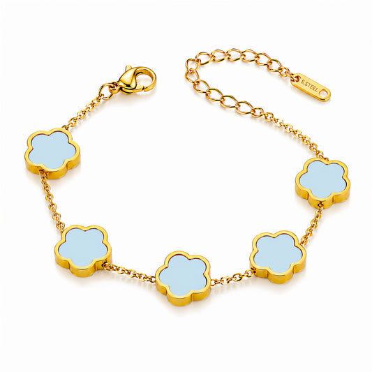Flower Meadow PVD Gold-Plated Steel Bracelet