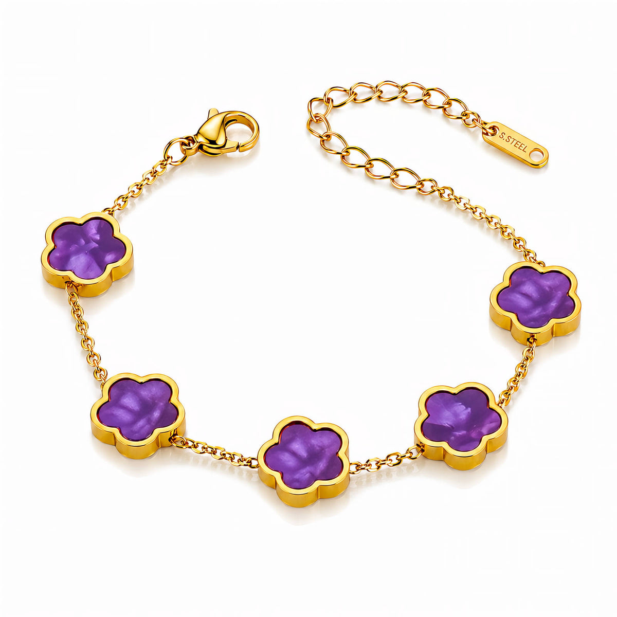 Flower Meadow PVD Gold-Plated Steel Bracelet