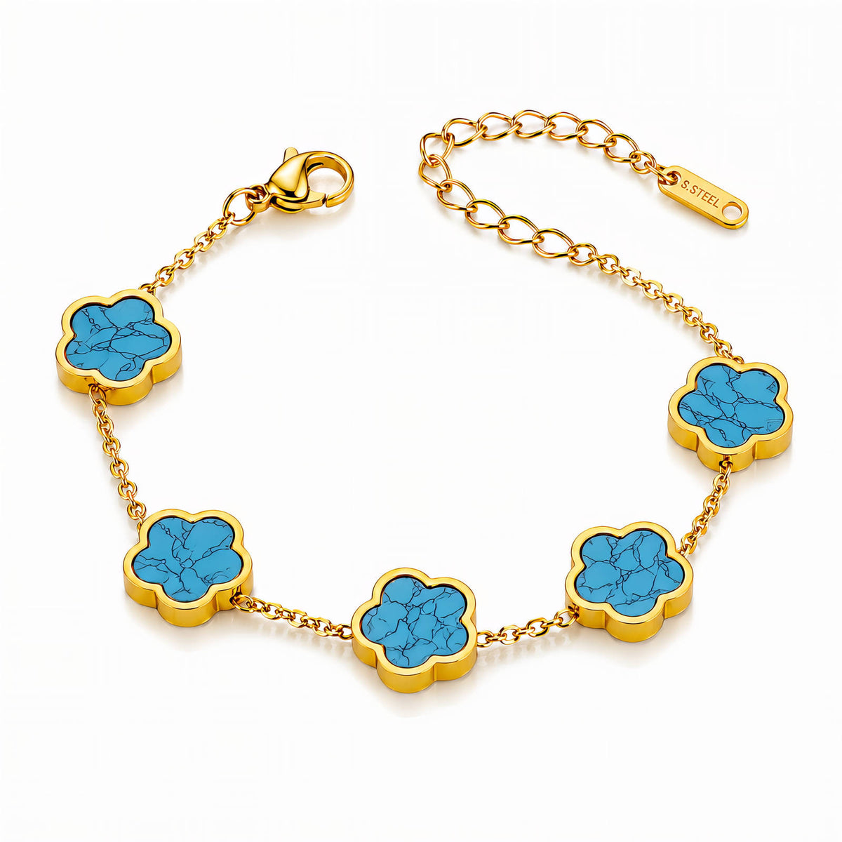 Flower Meadow PVD Gold-Plated Steel Bracelet