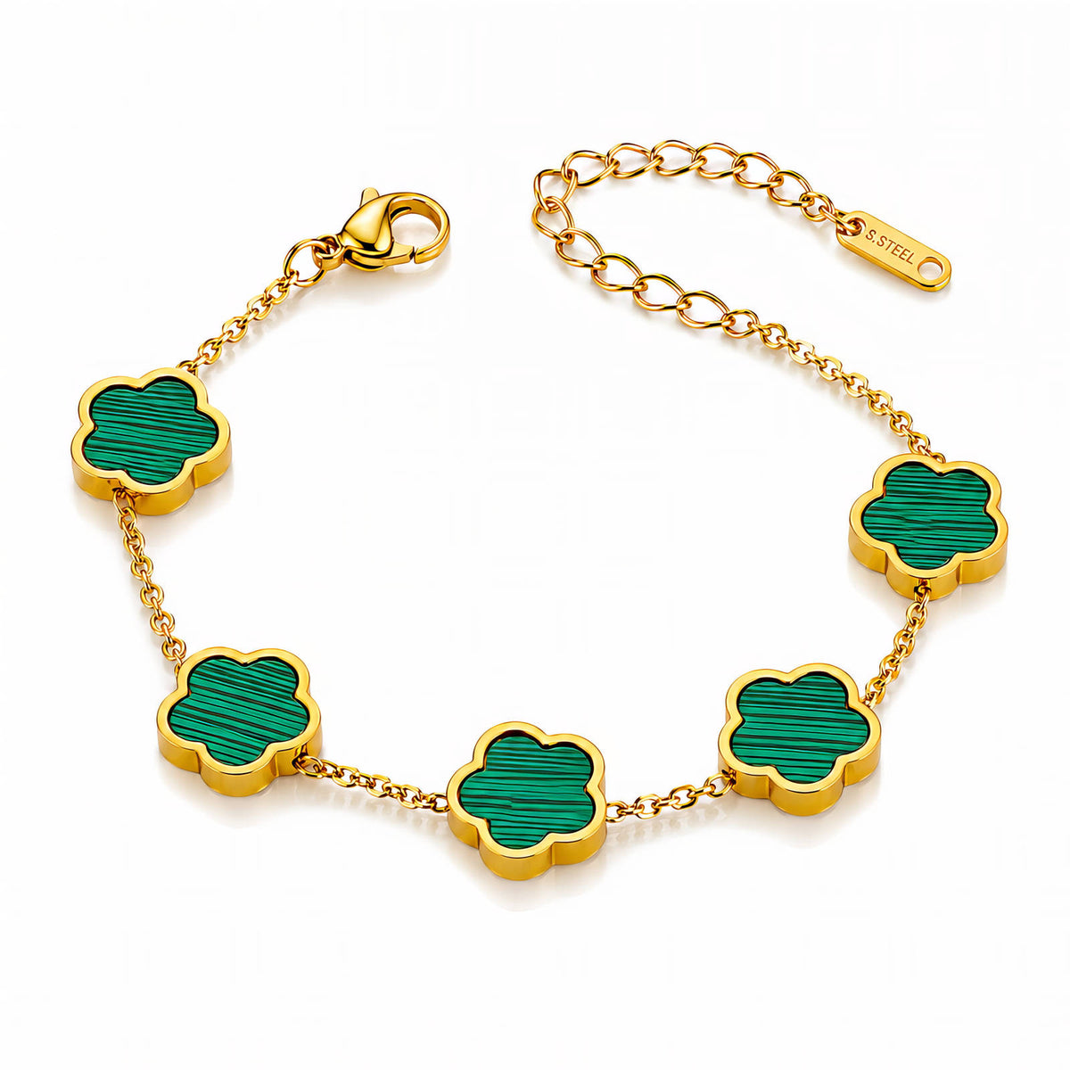 Flower Meadow PVD Gold-Plated Steel Bracelet