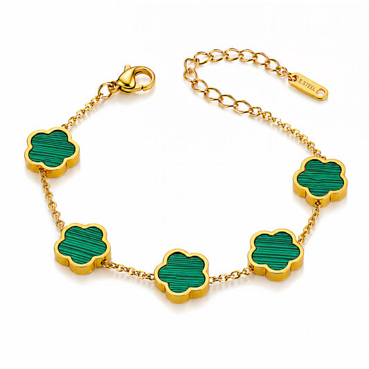 Flower Meadow PVD Gold-Plated Steel Bracelet