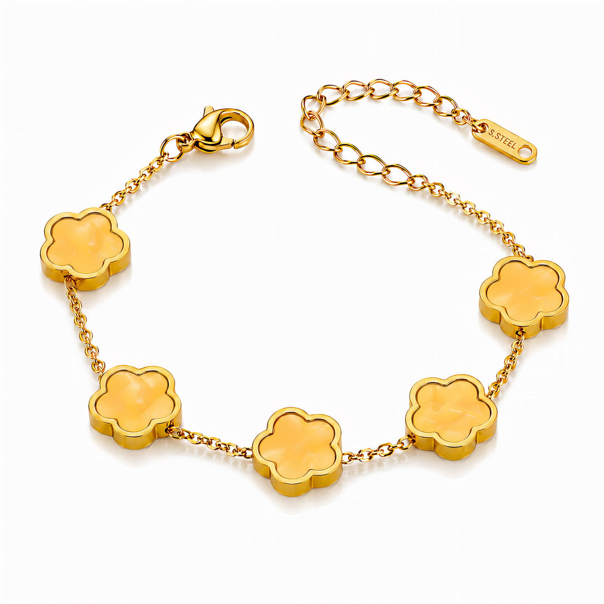 Flower Meadow PVD Gold-Plated Steel Bracelet