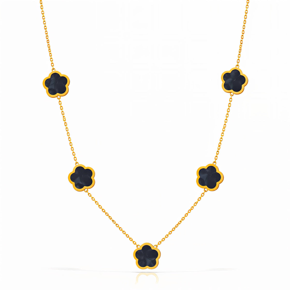 Flower Meadow PVD Gold-Plated Steel Necklace