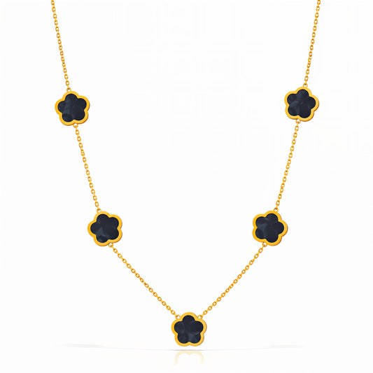 Flower Meadow PVD Gold-Plated Steel Necklace