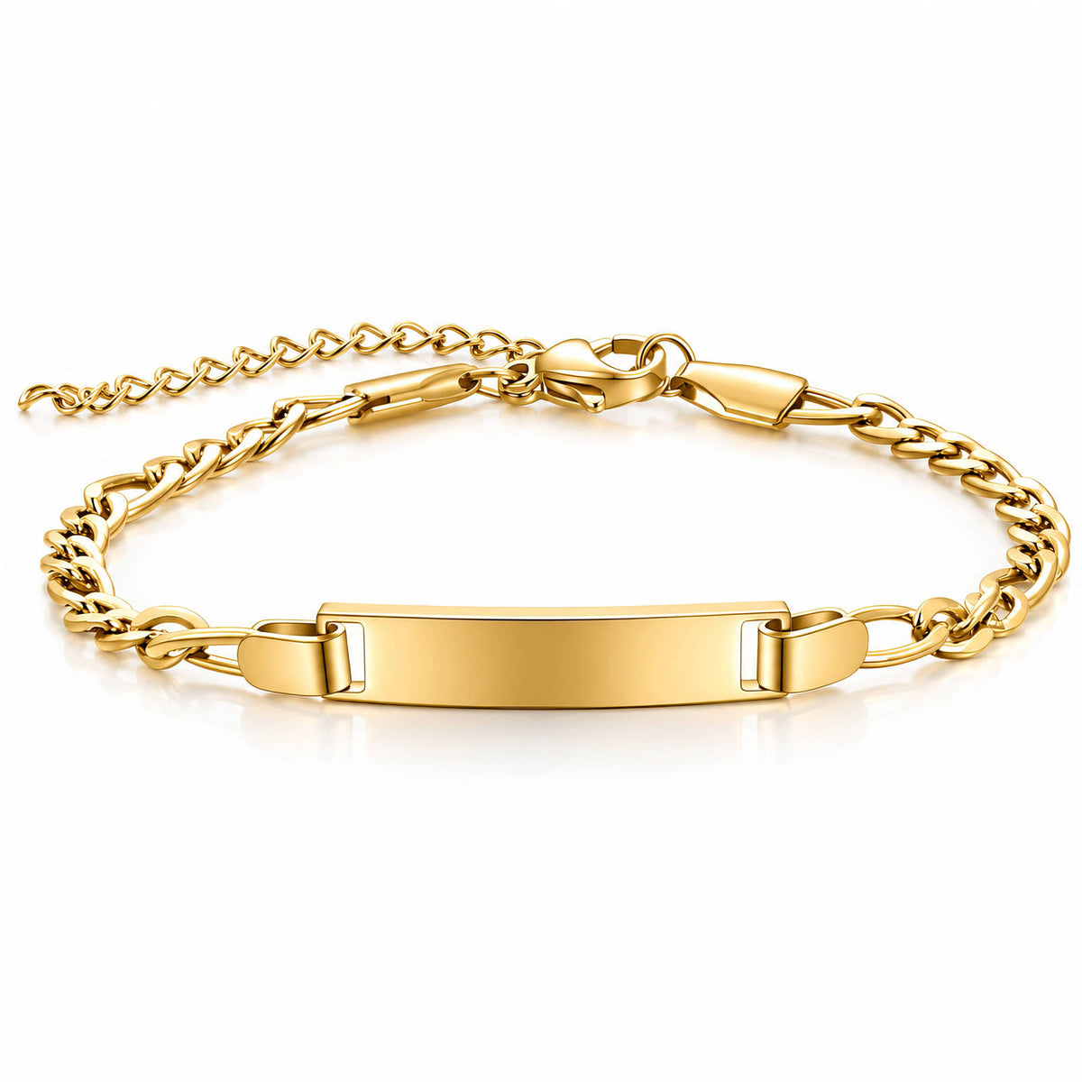 Engraving-ready PVD Gold-Plated Steel Bracelet