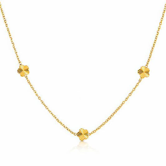 Flower Meadow PVD Gold-Plated Steel Necklace