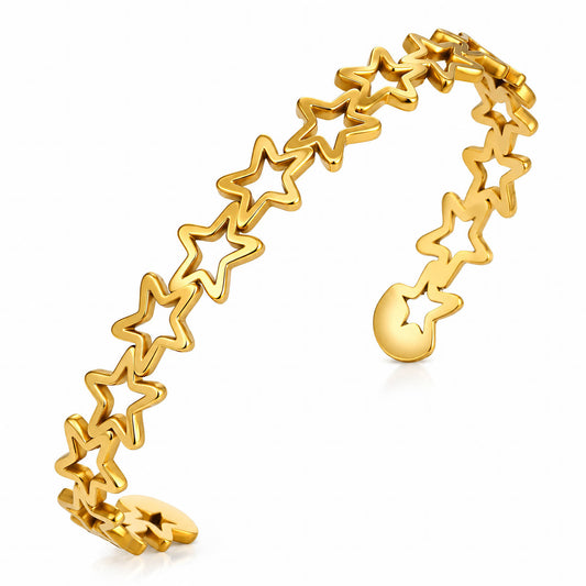 Stars PVD Gold-Plated Stainless Steel Bracelet - Intensity