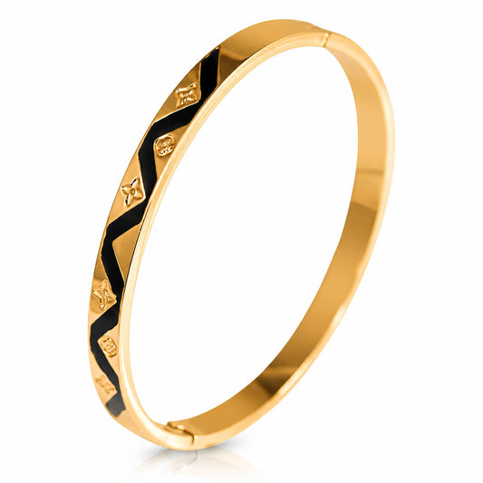 Flower Meadow PVD Gold-Plated Steel Bracelet