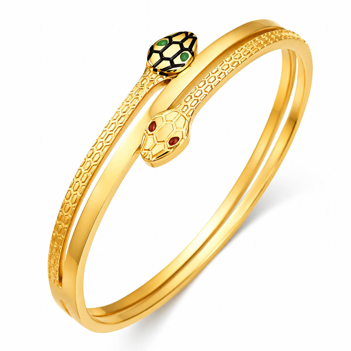 Snakes PVD Gold-Plated Steel Bracelet