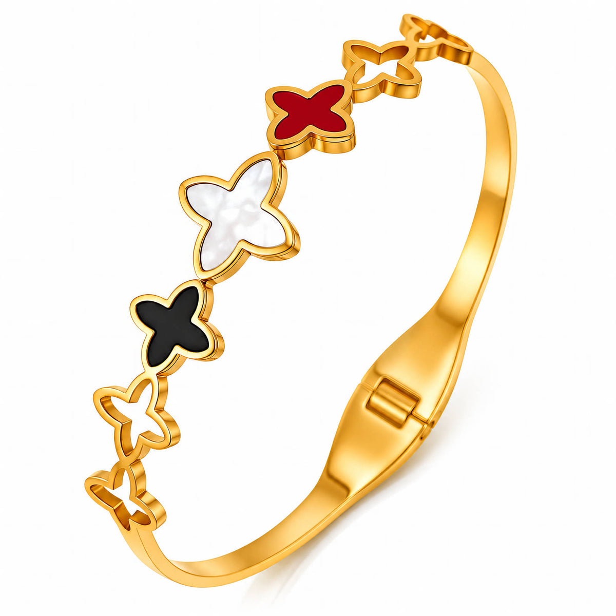Flower Meadow PVD Gold-Plated Steel Bracelet