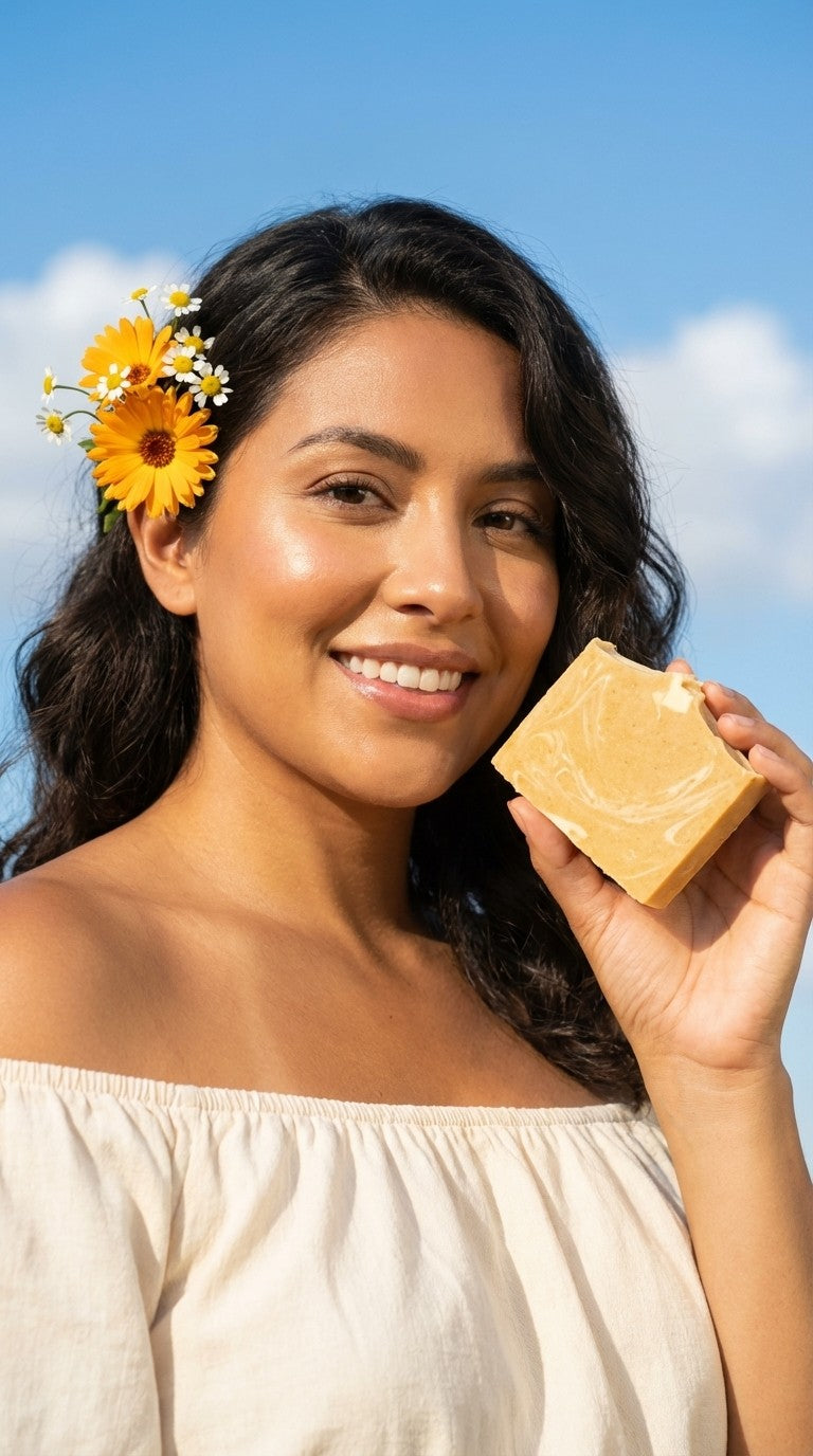 Goat Milk Soap: Milky Turmeric & Honey with Kaolin Clay