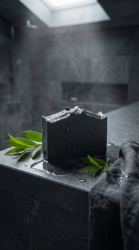 Goat Milk Soap: Activated Charcoal & Tea Tree EO with Shea Butter