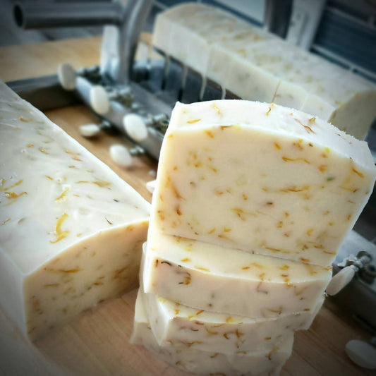 Goat Milk Soap: Rosemary EO with Calendula Petals