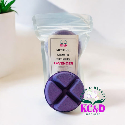 Menthol Shower Steamers with Lavender Essential Oil