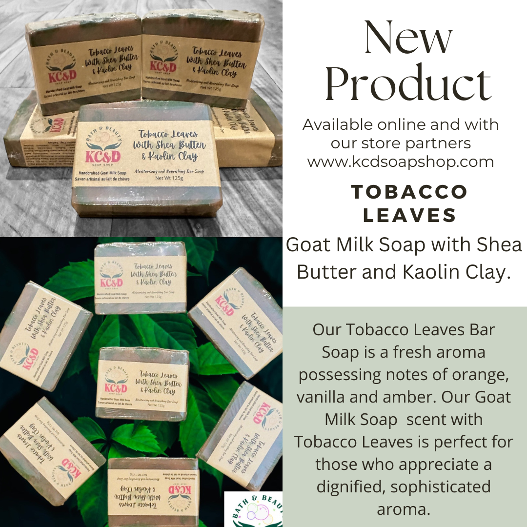 Goat Milk Soap: Tobacco Leaves with Shea Butter&Kaolin Clay