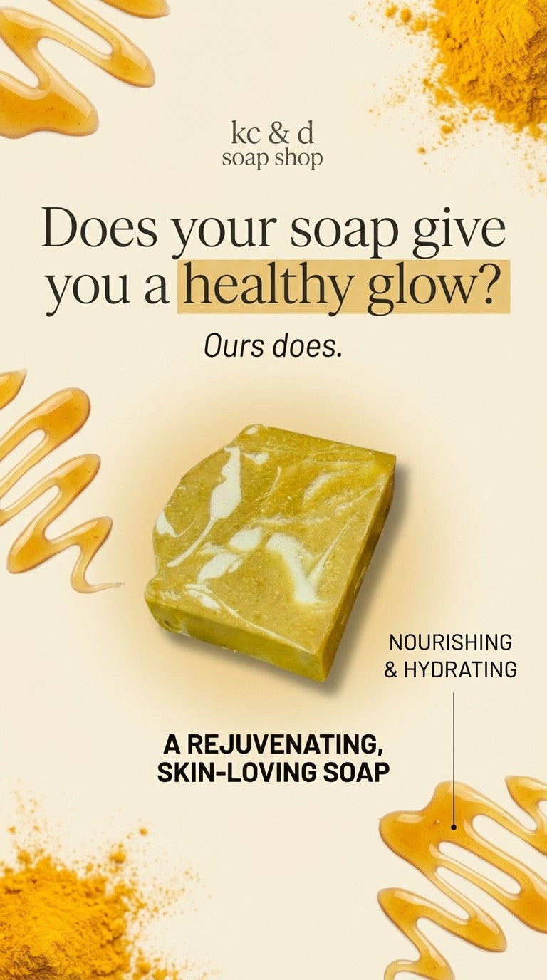 Goat Milk Soap: Milky Turmeric & Honey with Kaolin Clay